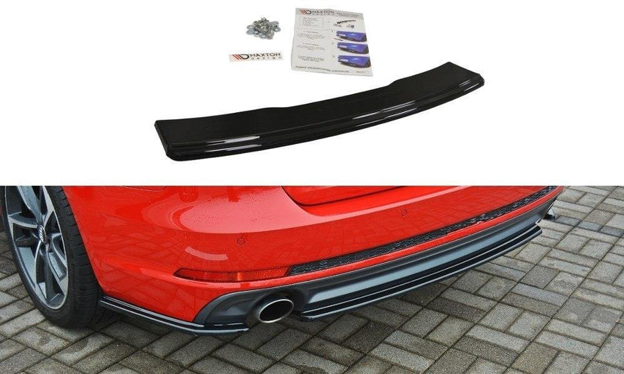 Maxton Design AU-A4-B9-SLINE-AV-RD1T Central Rear Splitter Audi A4 S-Line B9 | Duco Car Parts UK Car Parts