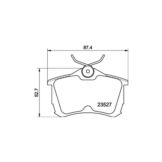 Hella 8DB 355 009 511 Brake Pad Set For Honda Accord With Acoustic Wear Warning