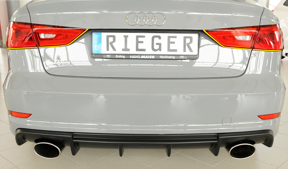 Rieger 00056809 Audi 8V Rear Diffuser for Sport Tailpipe Left & Right (A3 & S3) -  Matte Black
