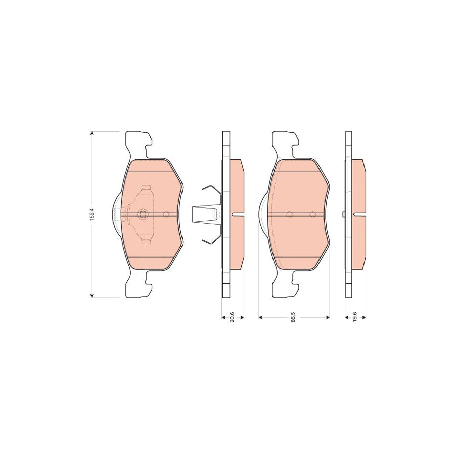 TRW Gdb1753 Brake Pad Set For Ford Maverick Off Road 1N2 Not Prepared For Wear Indicator