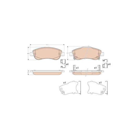 TRW Gdb3559 Brake Pad Set For Honda Cr V With Acoustic Wear Warning With Accessories
