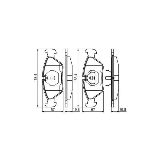 Bosch 0986495162 Brake Pad Set With Mounting Manual BP1461