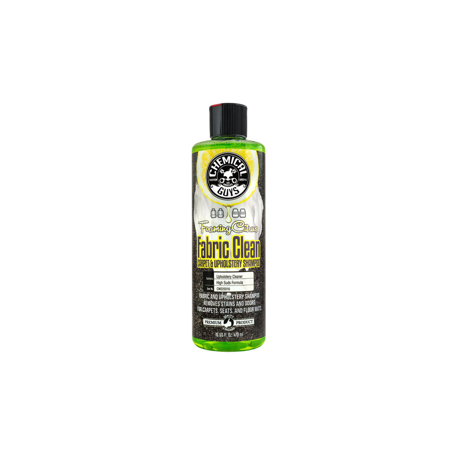 Chemical Guys Foaming Citrus Fabric Clean Carpet & Upholstery Shampoo 16oz | Duco Car Parts UK Car Parts