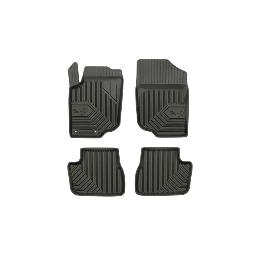FROGUM Tailored 77407435 Floor mat set for PEUGEOT 207 Elastomer, Front and Rear, Quantity: 4, Black, (LHD)