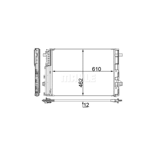 MAHLE ORIGINAL AC 446 000S Air conditioning condenser with dryer