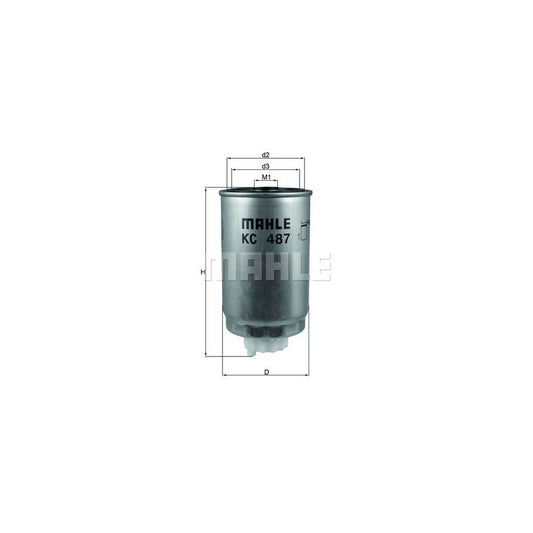 MAHLE ORIGINAL KC 487 Fuel filter Spin-on Filter