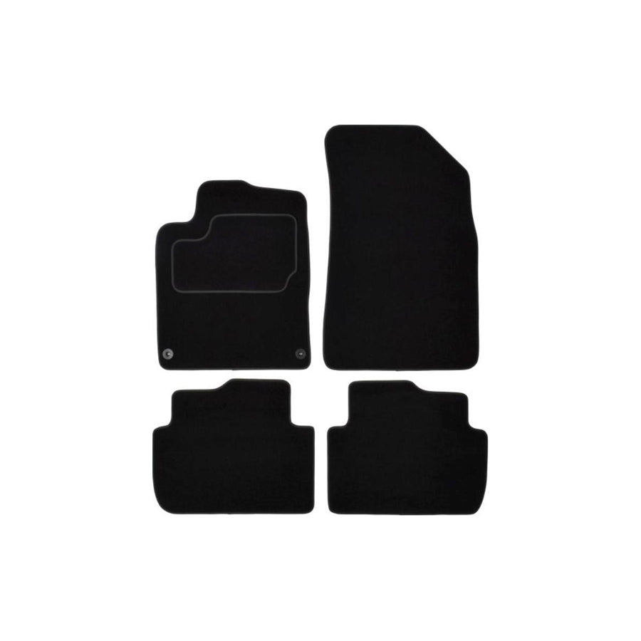 MAMMOOTH A041 PGT235 PRM 01 Floor mat set for PEUGEOT 407 Coupe Textile, Front and Rear, Quantity: 4, Black