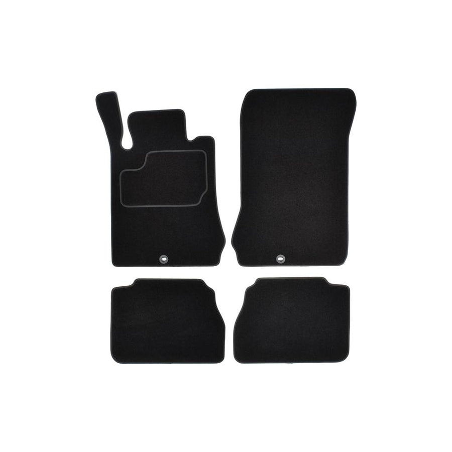 MAMMOOTH Tailored A041 MER175 PRM 01 Floor mat set suitable for MERCEDES-BENZ E-Class Saloon (W210) Textile, Front and Rear, Quantity: 4, Black
