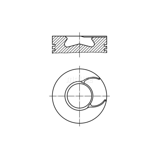 MAHLE ORIGINAL 009 12 02 Piston 83,2 mm, with piston rings, with piston ring carrier, without cooling duct