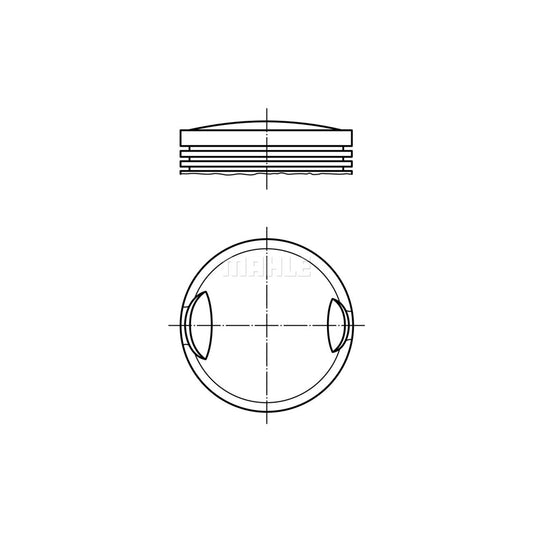 MAHLE ORIGINAL 002 77 00 Piston 95,5 mm, without cooling duct
