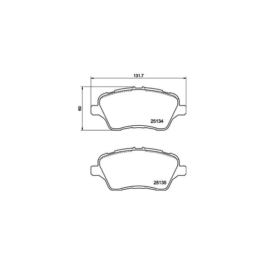Hella 8DB 355 020 621 Brake Pad Set Not Prepared For Wear Indicator With Brake Caliper Screws With Accessories