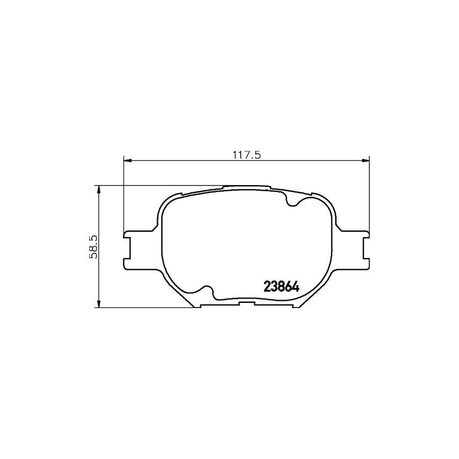Hella 8DB 355 010 201 Brake Pad Set Not Prepared For Wear Indicator