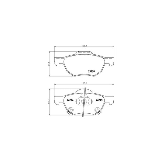 Hella 8DB 355 010 831 Brake Pad Set For Honda Accord With Acoustic Wear Warning