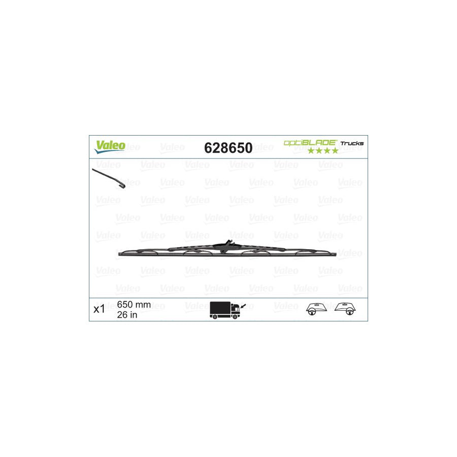 Valeo Optiblade Trucks 628650 Wiper Blade | Duco Car Parts UK Car Parts