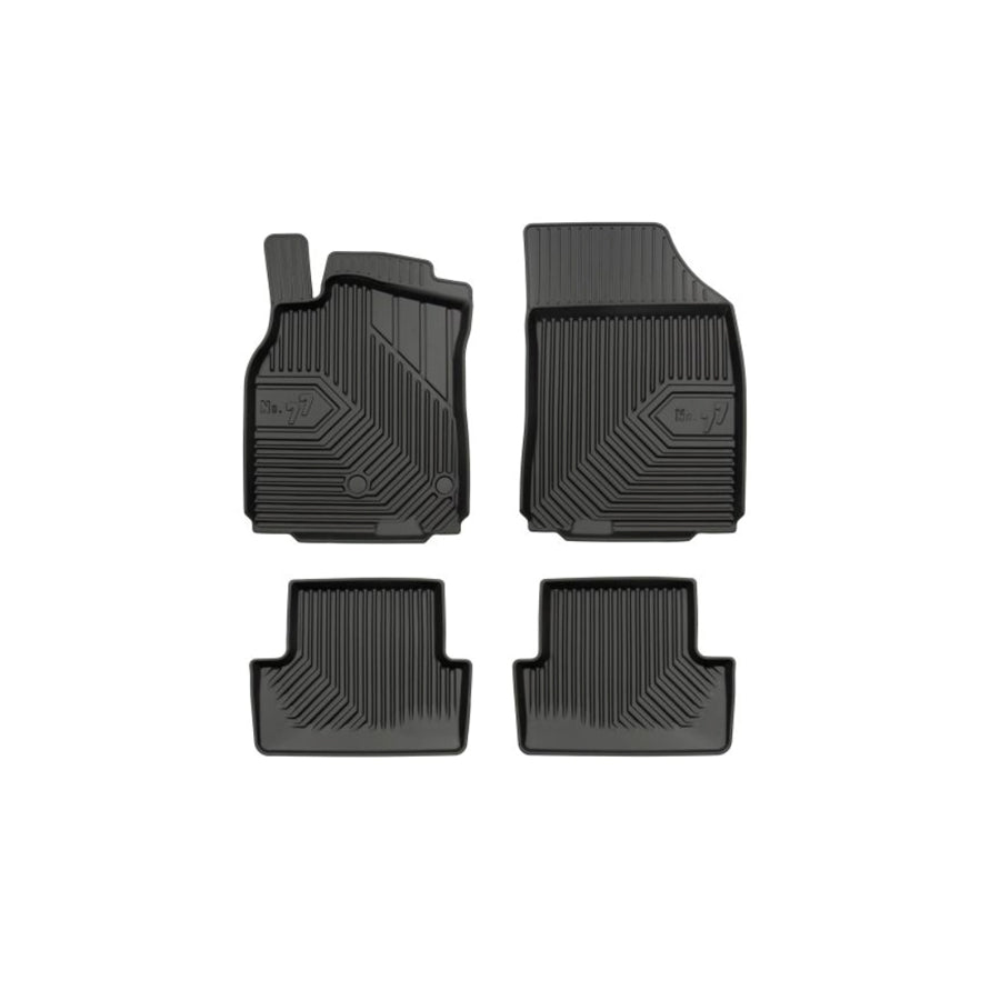 FROGUM Tailored 77407381 Floor mat set for RENAULT MEGANE Elastomer, Front and Rear, Quantity: 4, Black, (LHD)