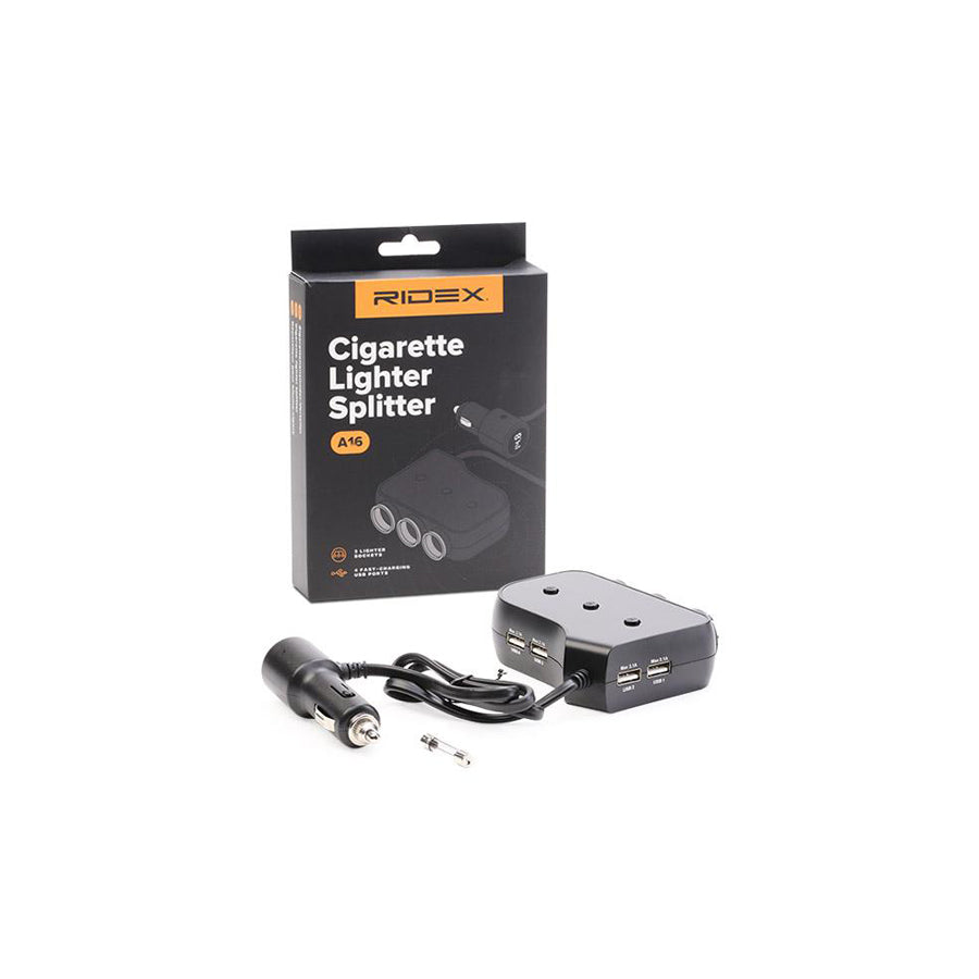 RIDEX 6101A0003 Cigarette lighter splitter 12, 24V, 40W
