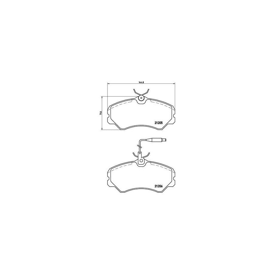 Brembo P 23 023 Brake Pad Set With Brake Caliper Screws