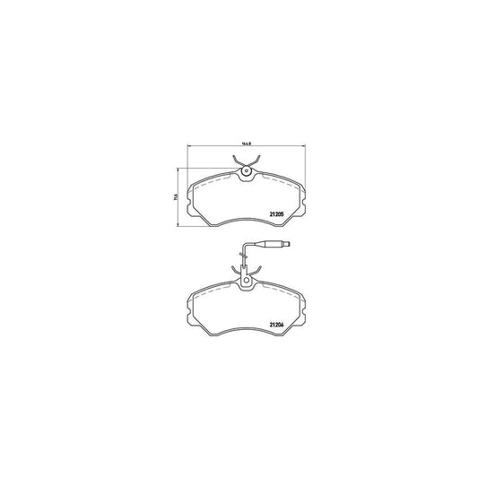 Brembo P 23 023 Brake Pad Set With Brake Caliper Screws