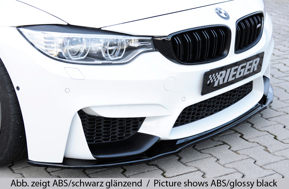 Rieger 00053420 BMW 4 Series F80 F82 F83 Front Splitter (M3 & M4) -  Matte Black
