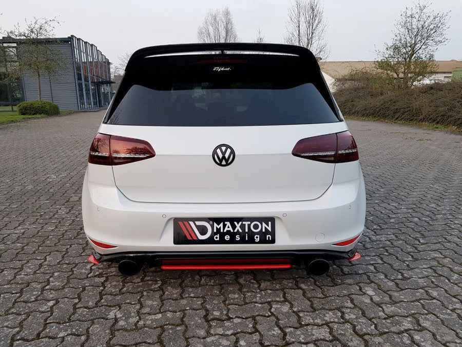 Maxton Design VW-GO-7-GTI-CS-RD1T Central Rear Splitter Volkswagen Golf GTI Clubsport MK7 | Duco Car Parts UK Car Parts