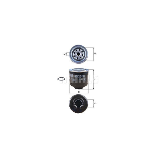 MAHLE ORIGINAL KC 388D Fuel filter for MITSUBISHI L200 / Triton IV Pickup (KA, KB) Spin-on Filter