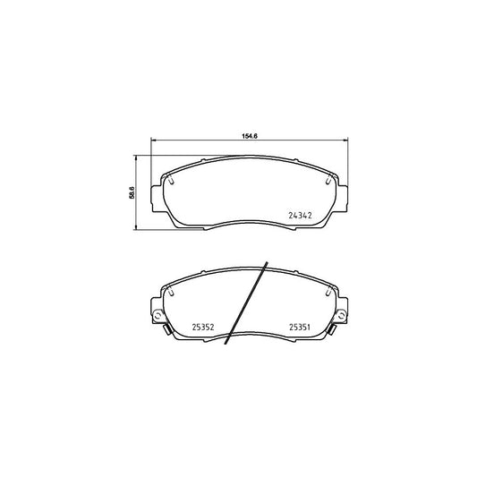 Hella 8DB 355 019 761 Brake Pad Set With Acoustic Wear Warning