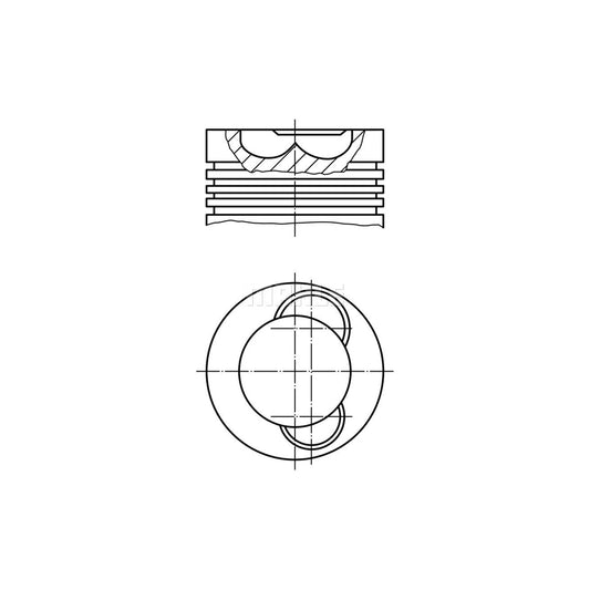 MAHLE ORIGINAL 011 71 02 Piston 83,5 mm, with piston rings, with piston ring carrier