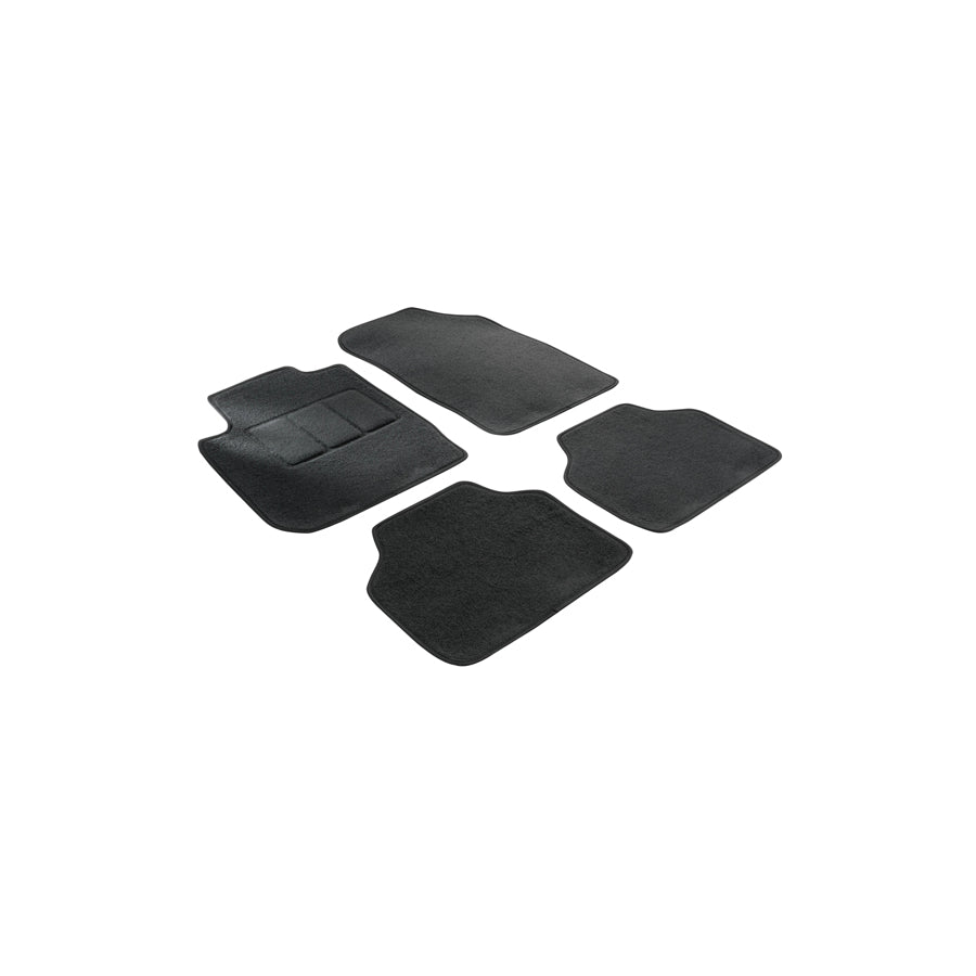 WALSER Tailored, Ford 14602 Floor mat set Textile, Front and Rear, Quantity: 4, Black