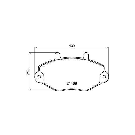 Hella 8DB 355 006 401 Brake Pad Set For Ford Transit Not Prepared For Wear Indicator