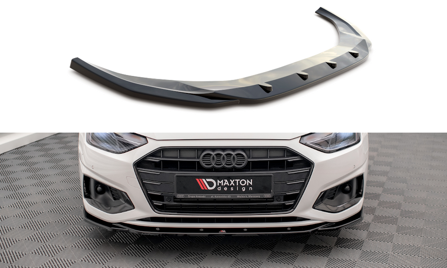 Maxton Design AU-A4-B9F-FD2T Front Splitter V.2 Audi A4 B9 Facelift | Duco Car Parts UK Car Parts