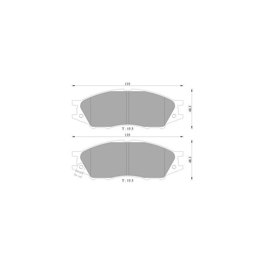 Bosch 0986Ab3062 Brake Pad Set With Acoustic Wear Warning With Anti Squeak Plate BP3062N