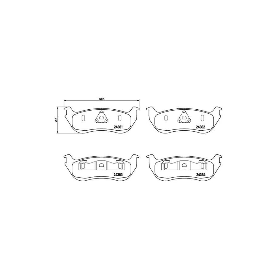 Brembo P 24 068 Brake Pad Set Excl Wear Warning Contact
