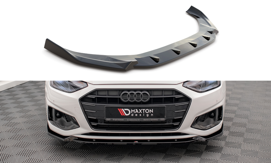 Maxton Design AU-A4-B9F-FD1T Front Splitter V.1 Audi A4 B9 Facelift | Duco Car Parts UK Car Parts
