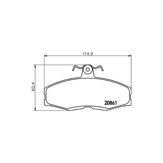Hella 8DB 355 005 941 Brake Pad Set For Ford Sierra Not Prepared For Wear Indicator With Brake Caliper Screws