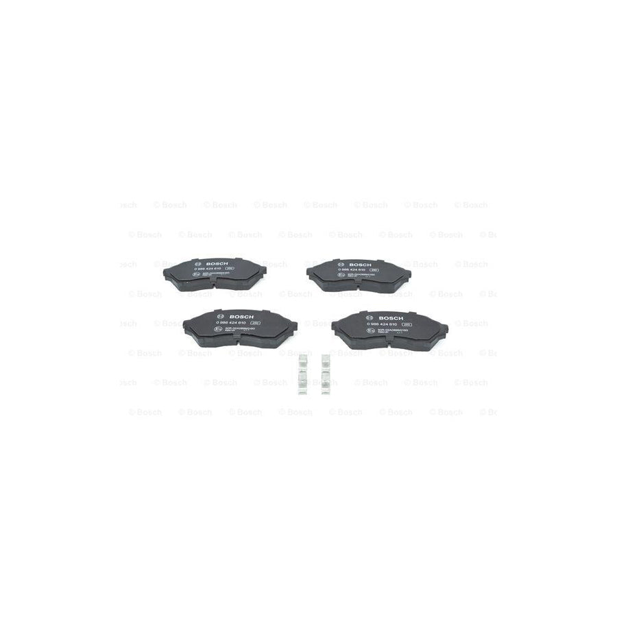 Bosch 0986424610 Brake Pad Set For Mazda 323 With Acoustic Wear Warning With Anti Squeak Plate BP2723
