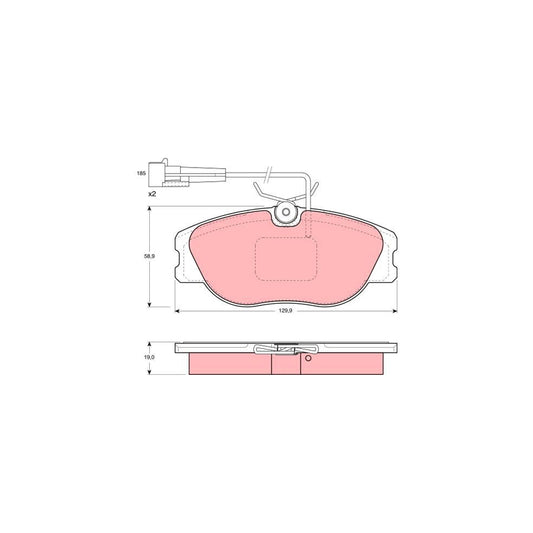 TRW Gdb1058 Brake Pad Set Incl Wear Warning Contact With Brake Caliper Screws With Accessories