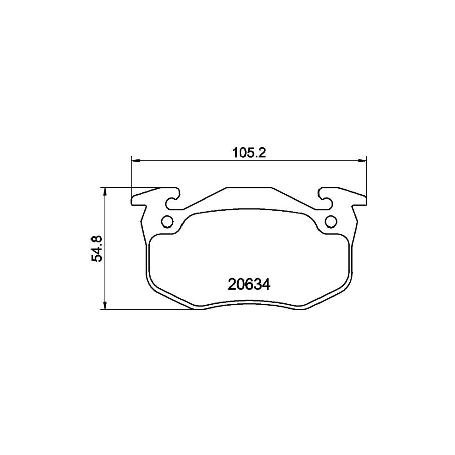 Hella 8DB 355 007 661 Brake Pad Set For Renault Twingo Not Prepared For Wear Indicator
