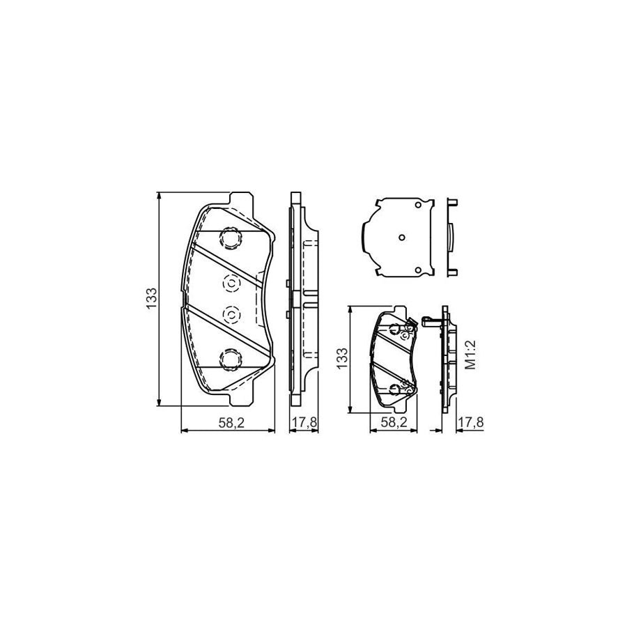 Bosch 0986Tb3160 Brake Pad Set With Acoustic Wear Warning With Integrated Wear Warning Contact