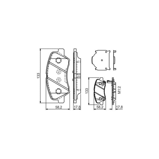 Bosch 0986Tb3160 Brake Pad Set With Acoustic Wear Warning With Integrated Wear Warning Contact