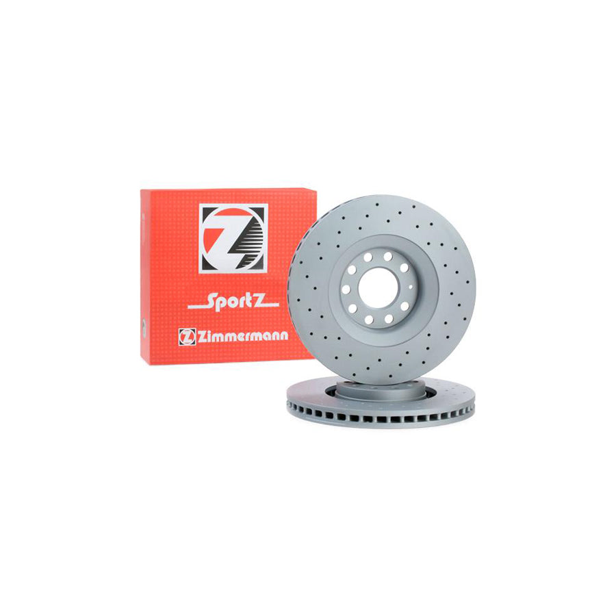 ZIMmERMANN SPORT COAT Z 100 1249 52 Brake Disc Externally Vented Perforated Coated High carbon