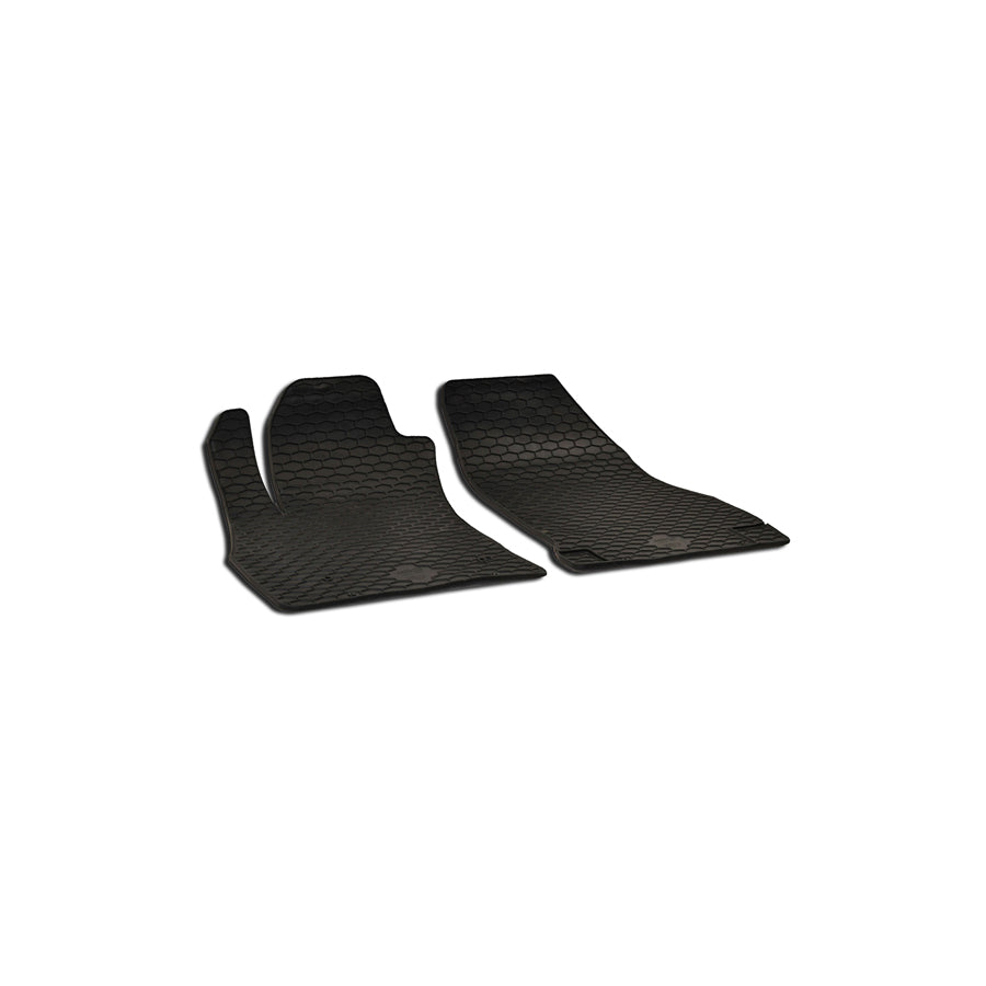 WALSER Tailored 50758 Floor mat set Elastomer, Front, Quantity: 2, Black