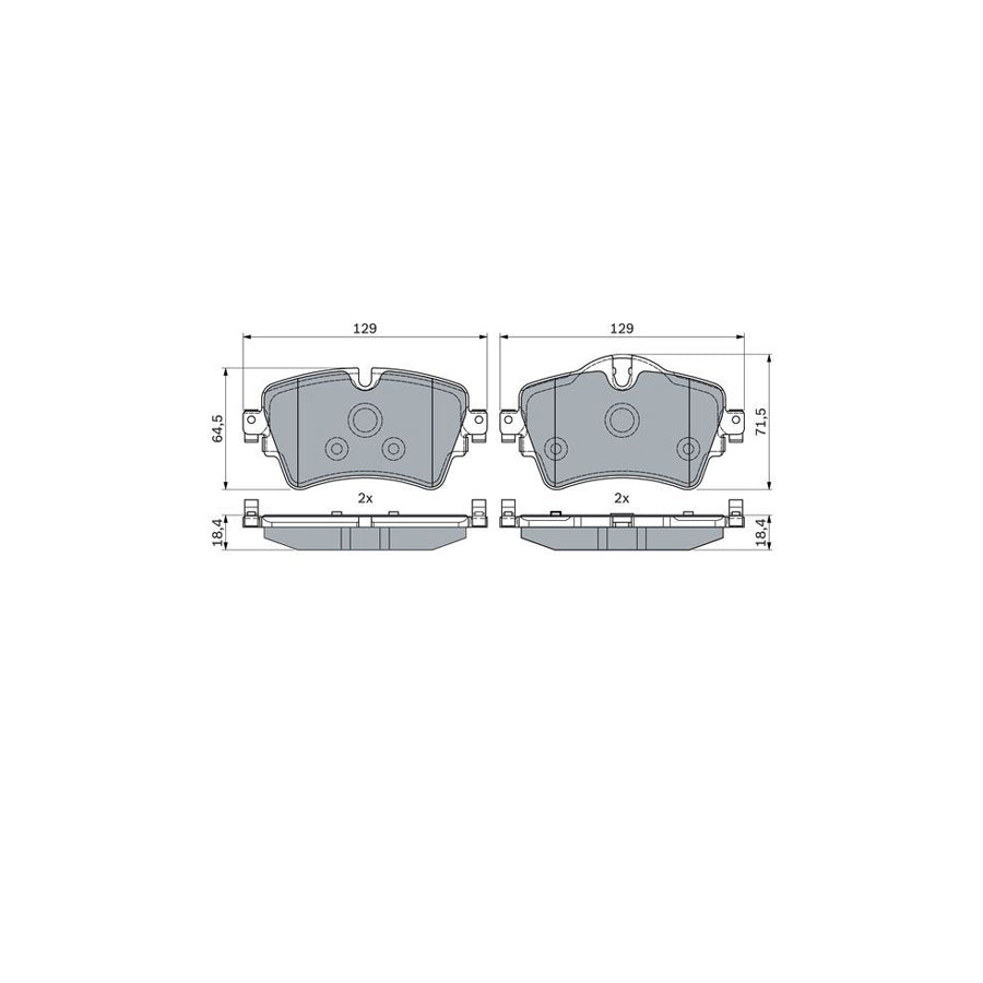 Bosch 0986494809 Brake Pad Set BP1860