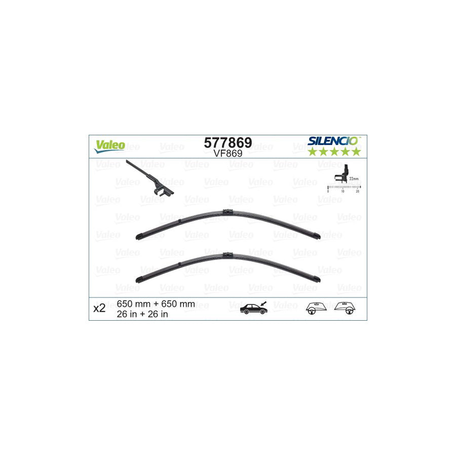 Valeo Silencio X.Trm 577869 Wiper Blade | Duco Car Parts UK Car Parts