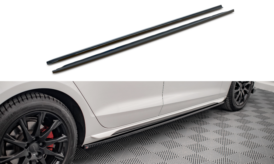 Maxton Design AU-A4-B9F-SD1T Side Skirts Diffusers Audi A4 B9 Facelift | Duco Car Parts UK Car Parts