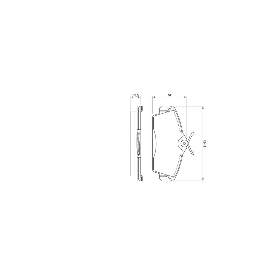 Bosch 0986424490 Brake Pad Set With Mounting Manual BP257