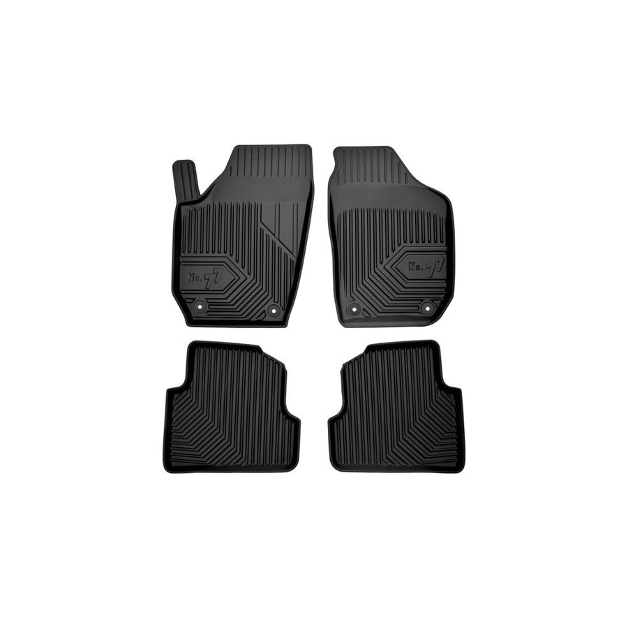 FROGUM Tailored 77407220 Floor mat set for SKODA Fabia II Hatchback (542) Elastomer, Front and Rear, Quantity: 4, Black, (LHD)