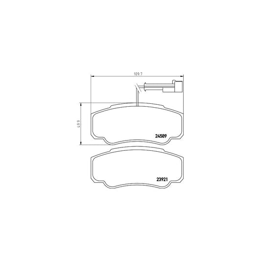 Hella 8DB 355 013 511 Brake Pad Set With Integrated Wear Warning Contact With Brake Caliper Screws