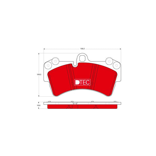 TRW Dtec Cotec Gdb1548Dte Brake Pad Set Prepared For Wear Indicator
