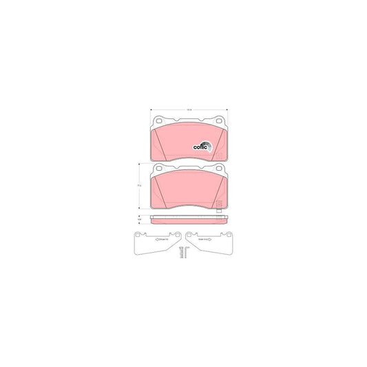 TRW Cotec Gdb3349 Brake Pad Set With Acoustic Wear Warning