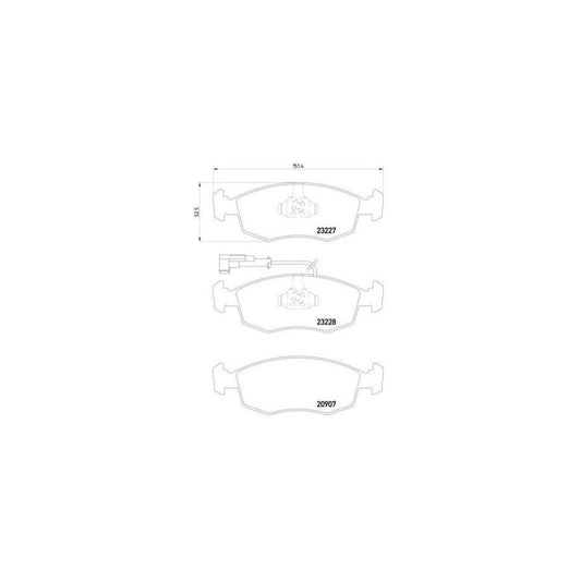Brembo P 23 076 Brake Pad Set For Fiat Palio